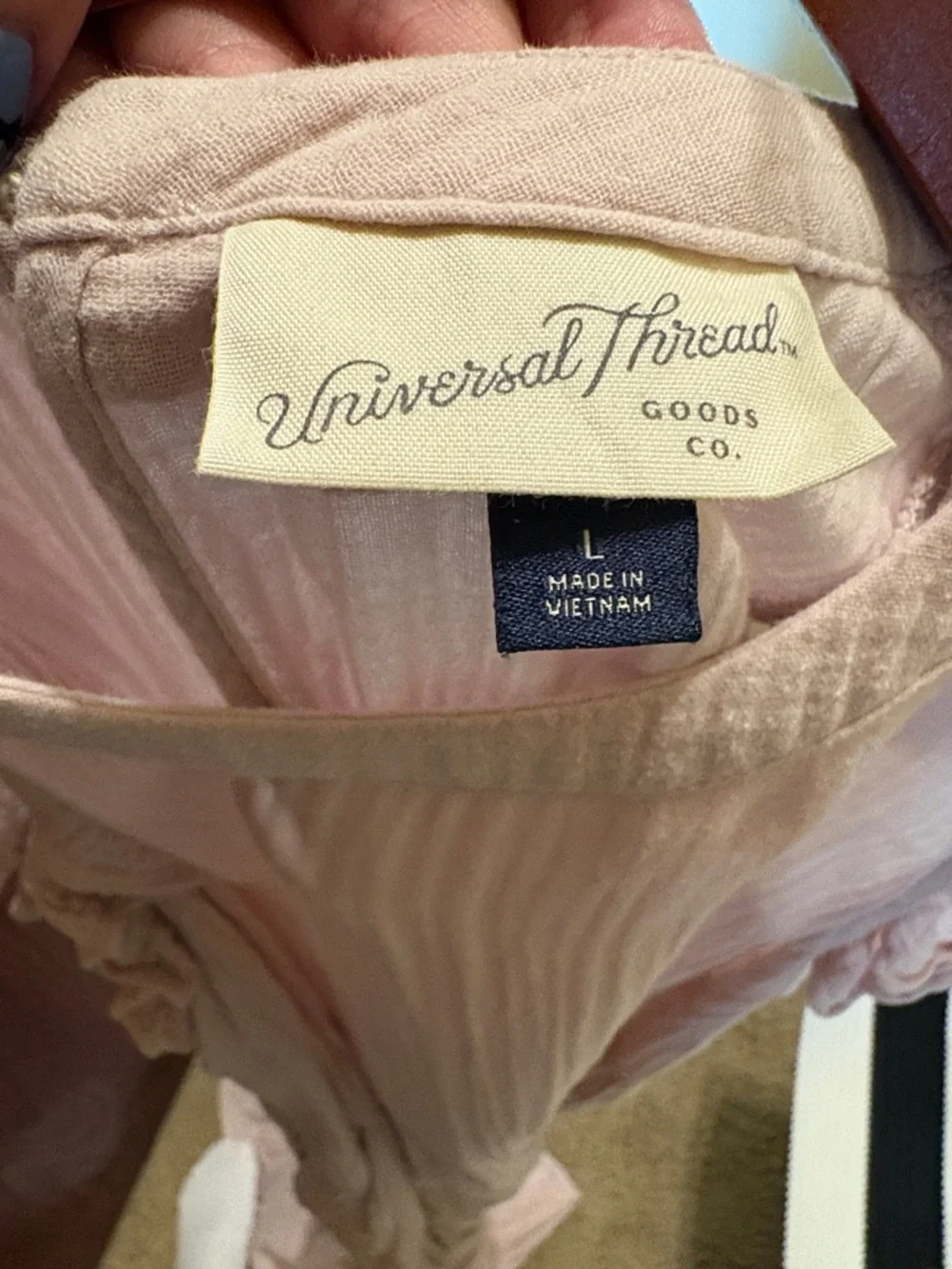 Universal Thread Blush Pink Maxi Dress with Ruffle Shoulders - Picture 3 of 3